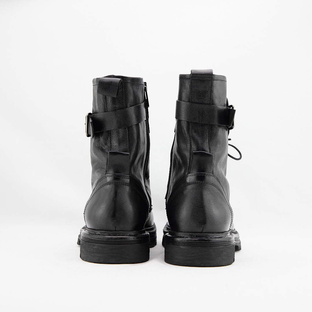 GOTHIC NERO - Stivaletto Stringato Uomo in Pelle di Bufalo - HUNDRED100® - HUNDRED100