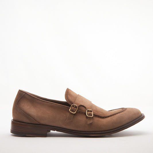 COSIMO - Suede moccasin with double buckle - HUNDRED100®