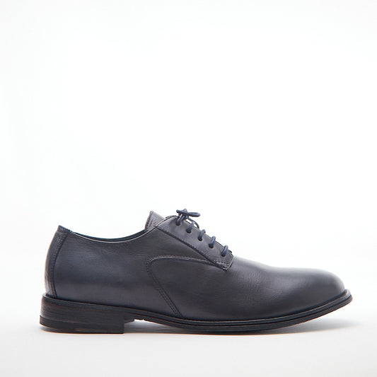 LEONE - Derby in blue buffalo leather - HUNDRED100®