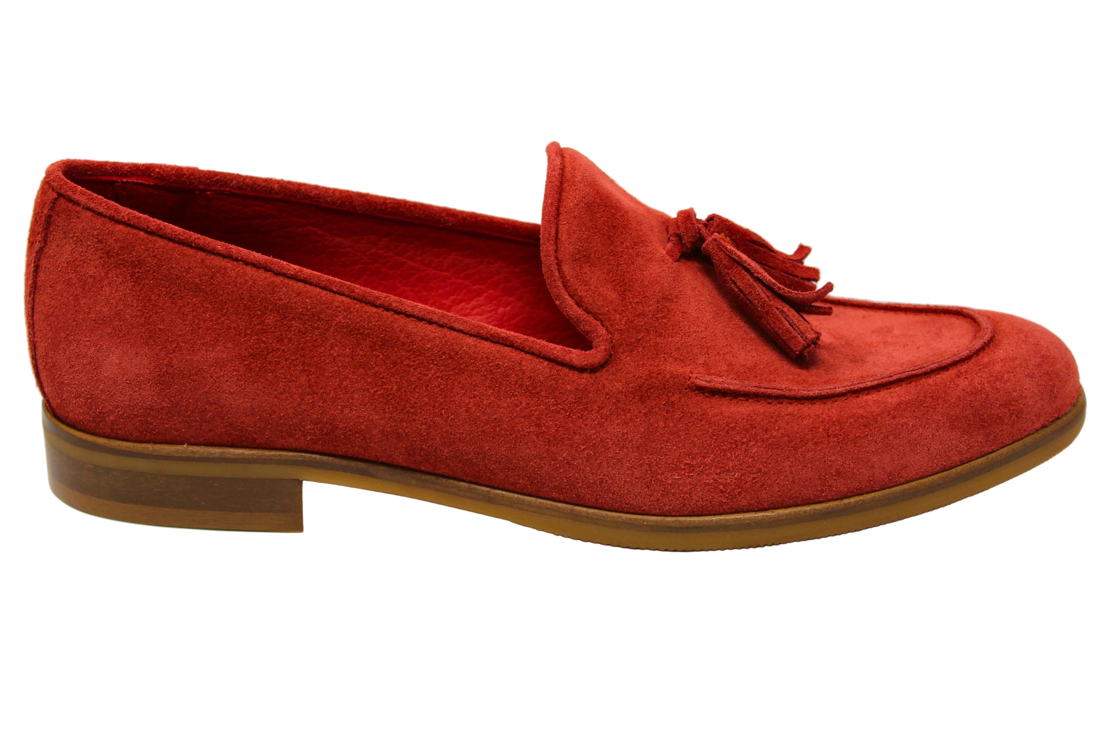 POSITANO ROSSO - Mocassino con nappine Donna - HUNDRED100®