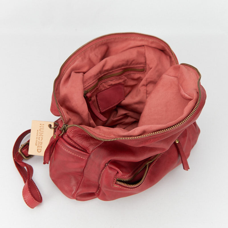HNDBACKPACK01 - Garment dyed buffalo leather backpack - HUNDRED100®