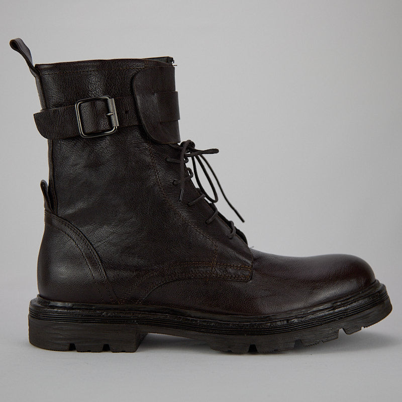 GOTHIC TESTA DI MORO - Men's Lace-up Ankle Boot in Buffalo Leather - HUNDRED100®