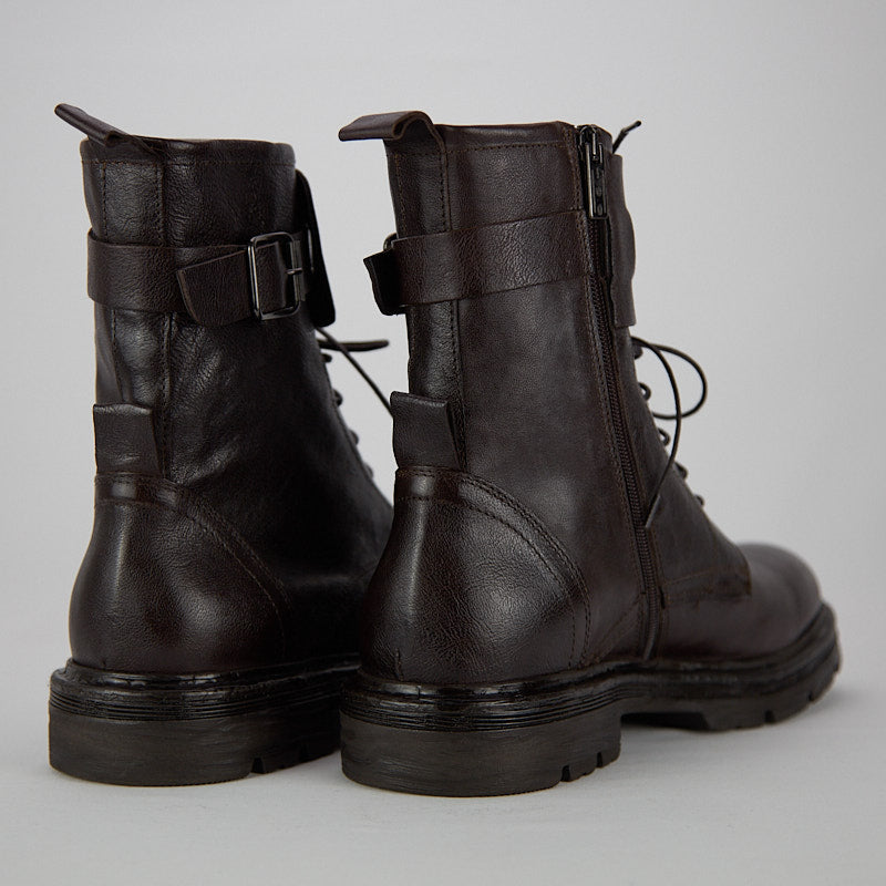 GOTHIC TESTA DI MORO - Men's Lace-up Ankle Boot in Buffalo Leather - HUNDRED100®