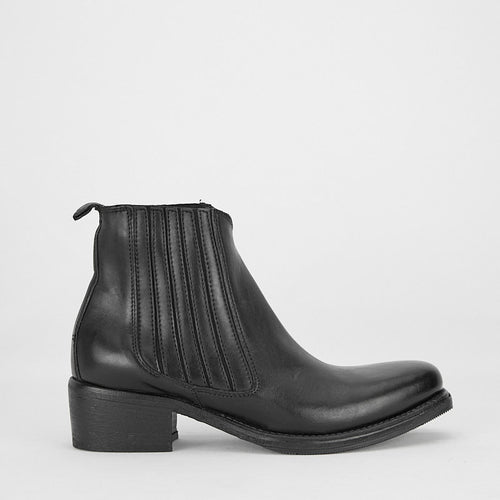 FRIDA NERO - Stivaletto Chelsea Donna in Vitello Vegetale - HUNDRED100®
