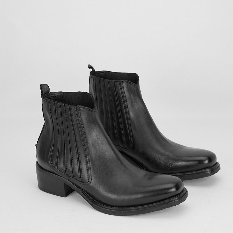 FRIDA NERO - Stivaletto Chelsea Donna in Vitello Vegetale - HUNDRED100®