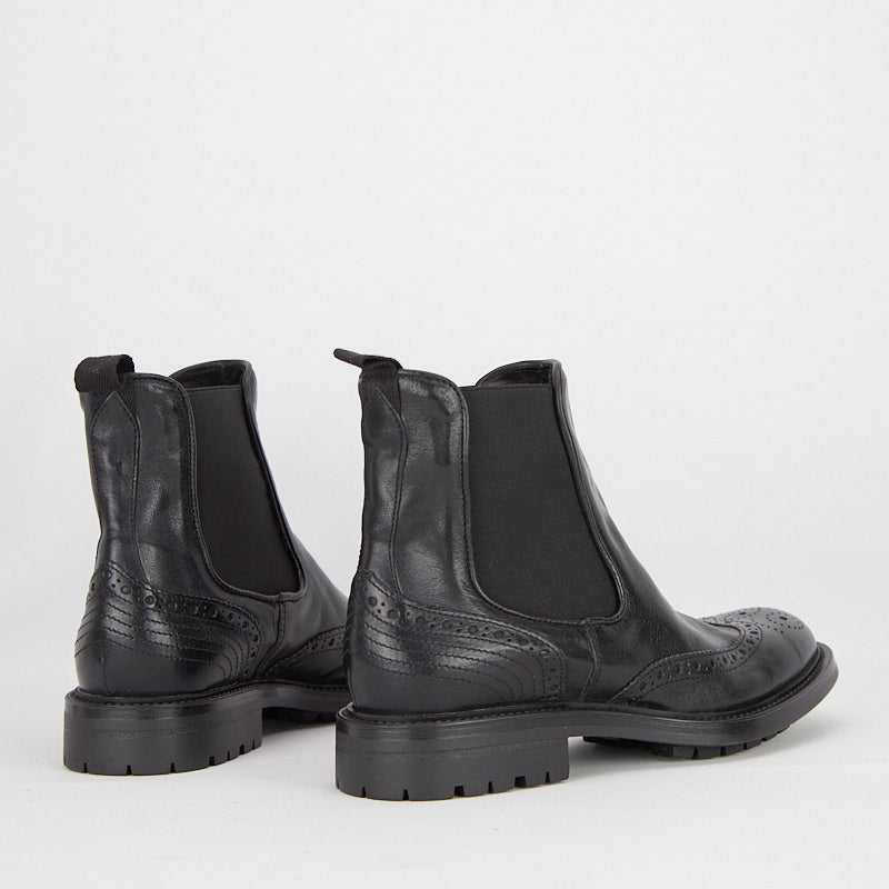 REGINA BLACK - Women's Chelsea boot in calf leather - HUNDRED100®