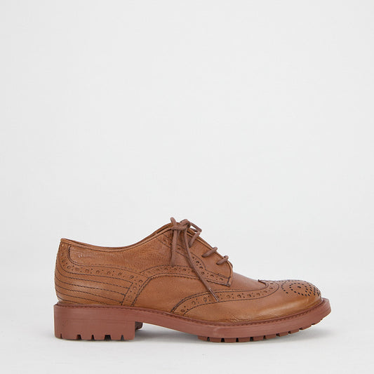 LARISSA CUOIO - Women's Lace-up Derby in Vegetable Calfskin - HUNDRED100®