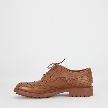LARISSA CUOIO - Women's Lace-up Derby in Vegetable Calfskin - HUNDRED100®