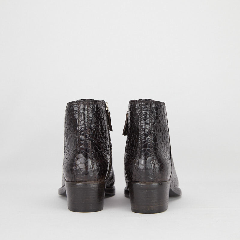 KALAM TURLTLE PALISSANDRO - Women's Calf Leather Ankle Boots - HUNDRED100®