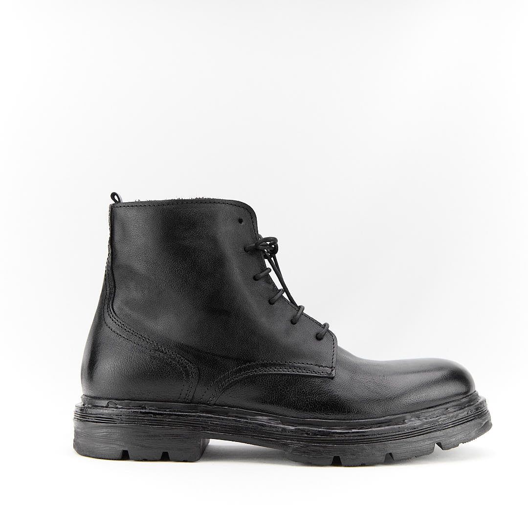 ADAM NERO - Stivaletto Stringato Uomo in Pelle di Bufalo - HUNDRED100® - HUNDRED100