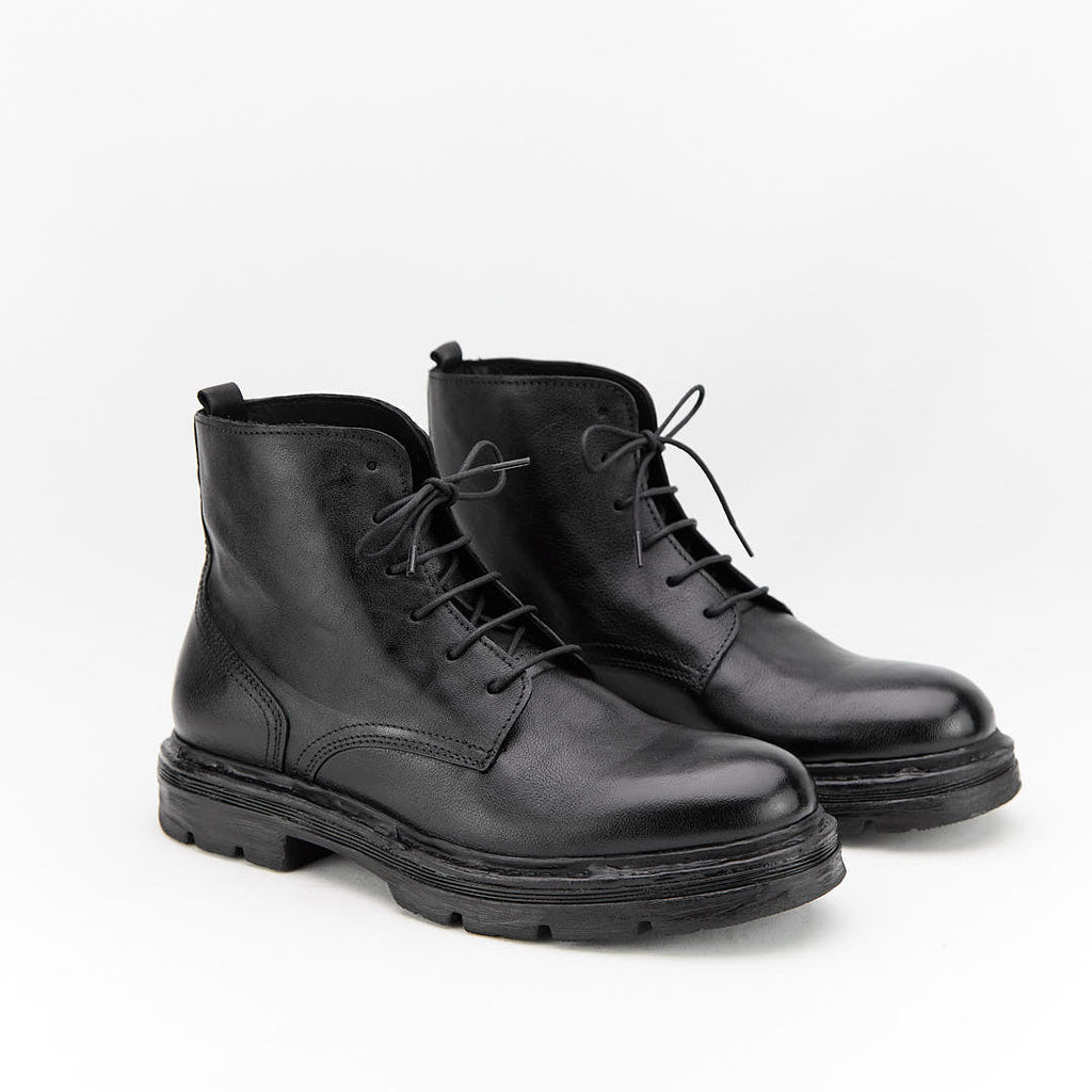 ADAM NERO - Stivaletto Stringato Uomo in Pelle di Bufalo - HUNDRED100® - HUNDRED100