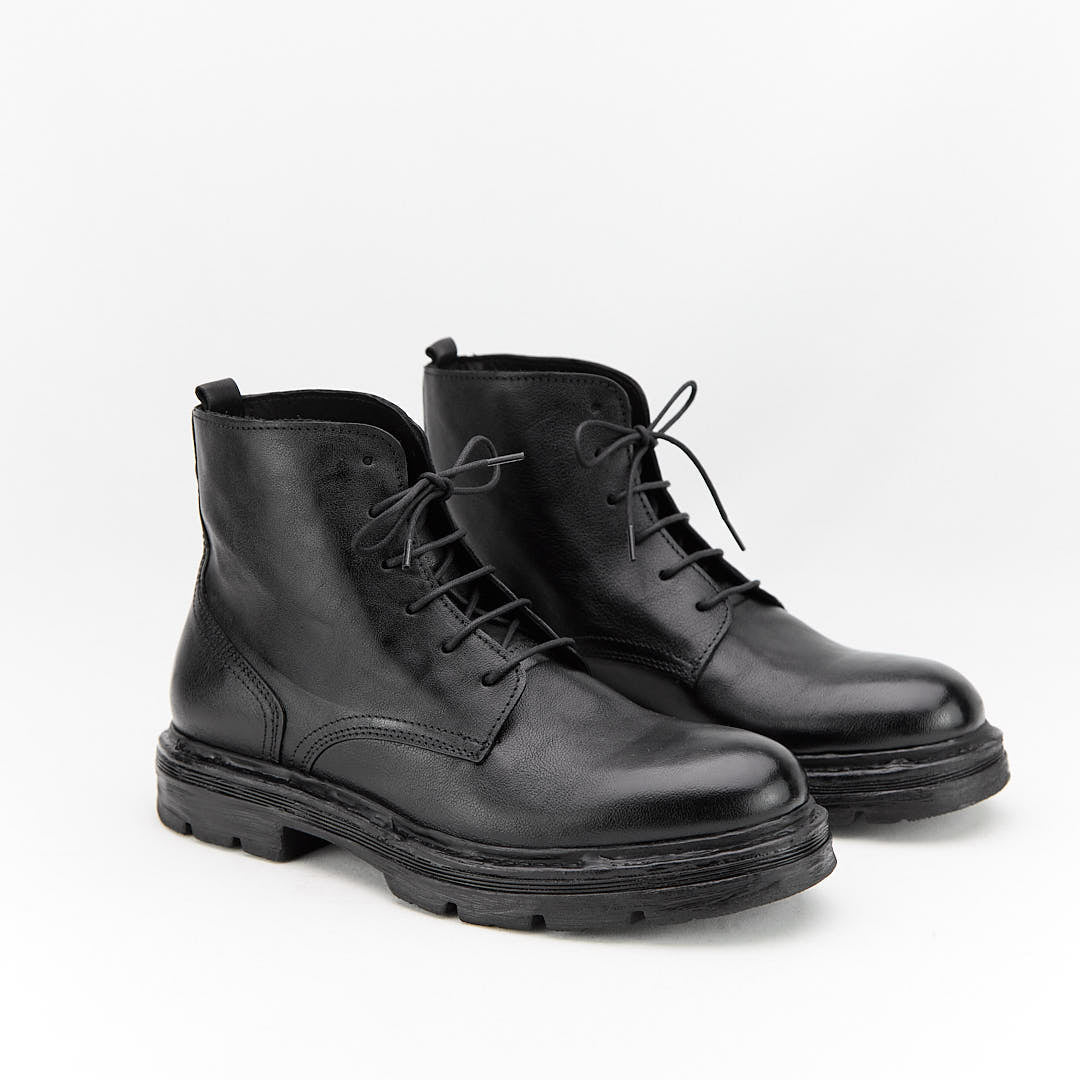 ADAM NERO - Stivaletto Stringato Uomo in Pelle di Bufalo - HUNDRED100® - HUNDRED100