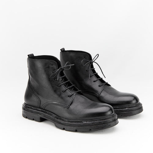 ADAM NERO - Stivaletto Stringato Uomo in Pelle di Bufalo - HUNDRED100® - HUNDRED100