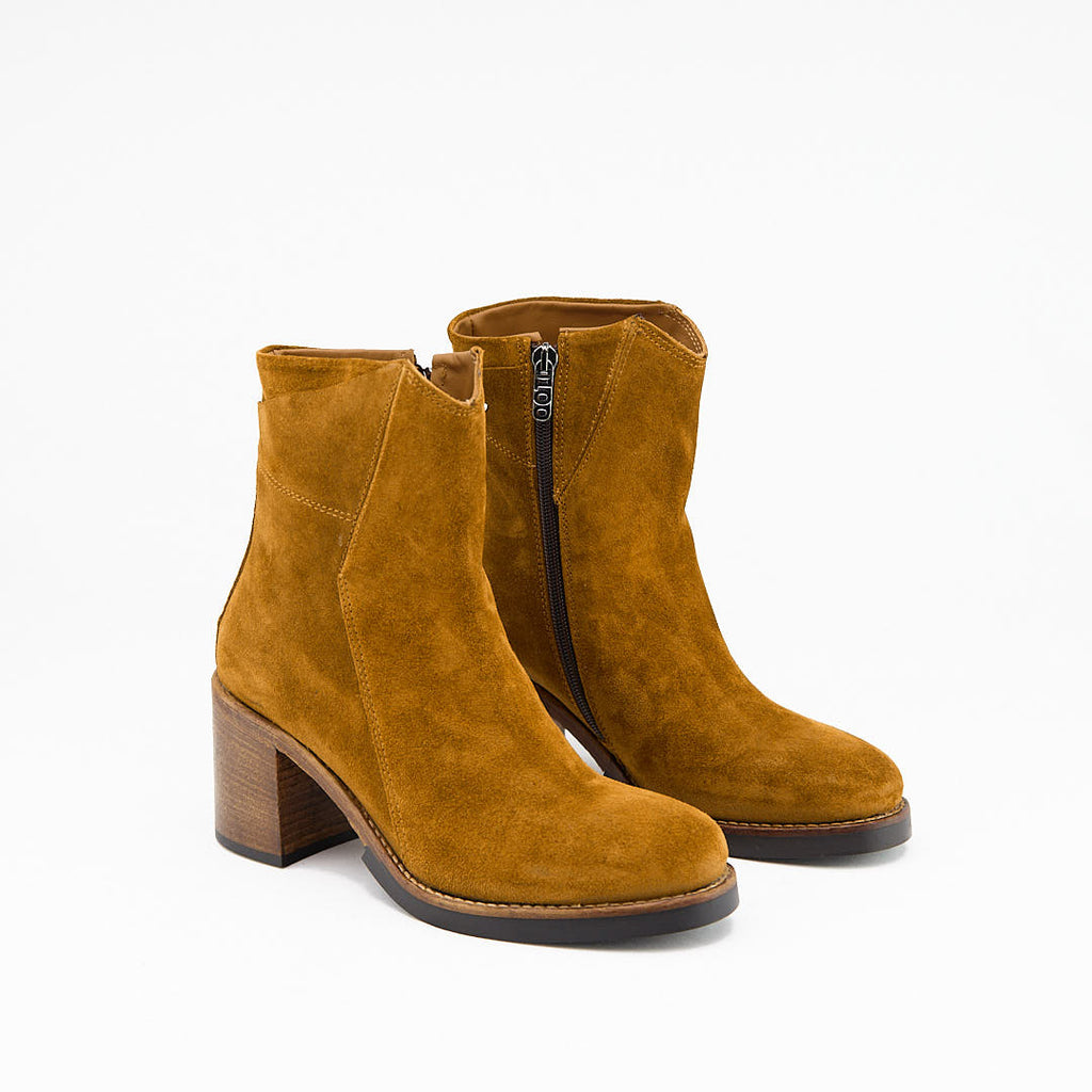 ARAPEY CURRY - Stivaletto con Zip Donna in Camoscio - HUNDRED100® - HUNDRED100