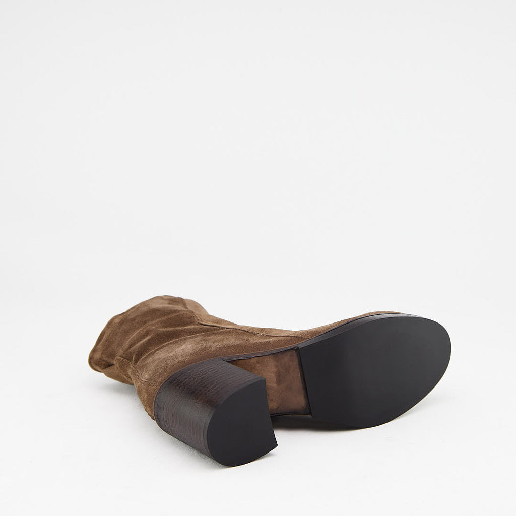 ARAPEY NOCCIOLA - Stivaletto con Zip Donna in Camoscio - HUNDRED100® - HUNDRED100