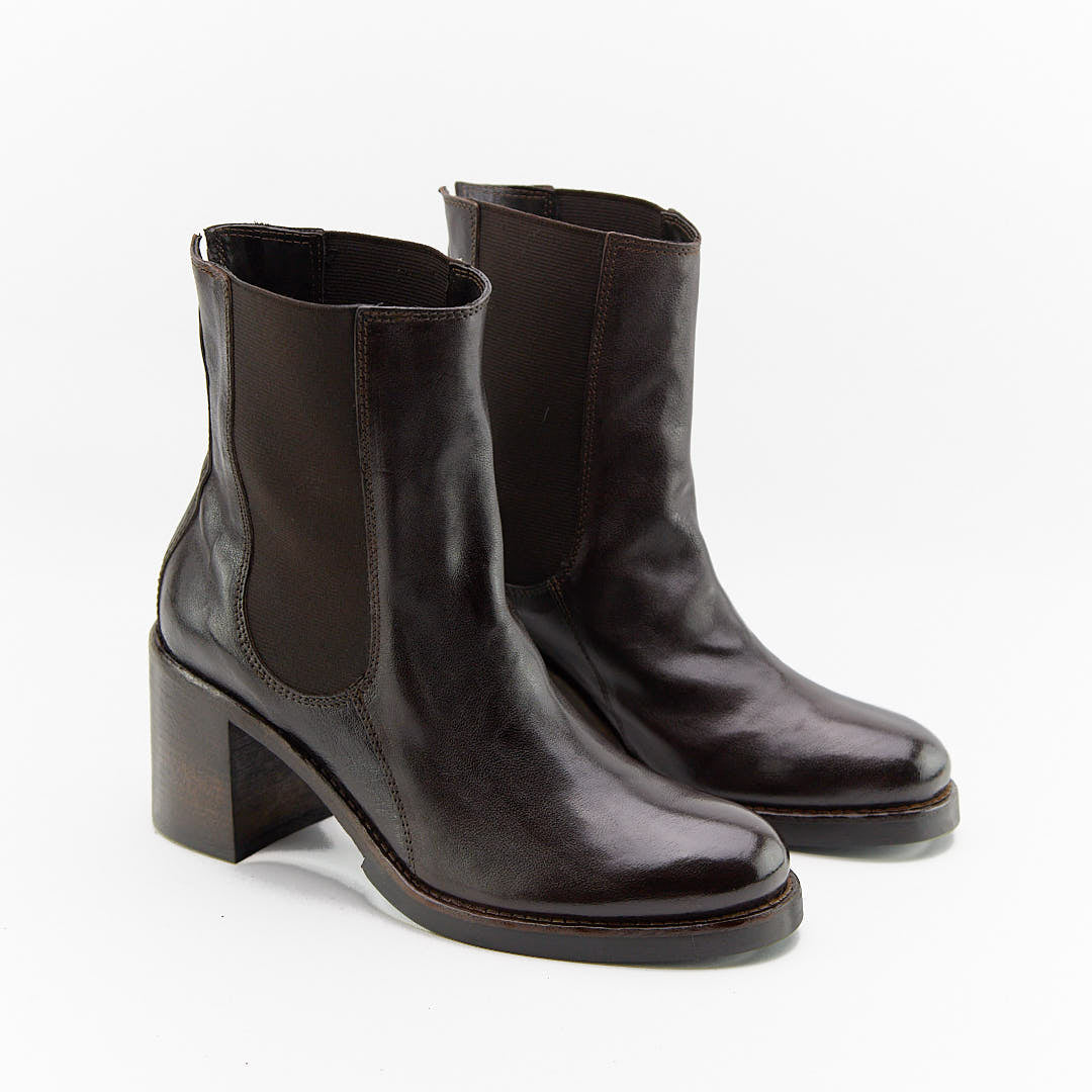 CINZEL TESTA DI MORO - Stivaletto Chelsea Donna in Pelle di Bufalo - HUNDRED100® - HUNDRED100