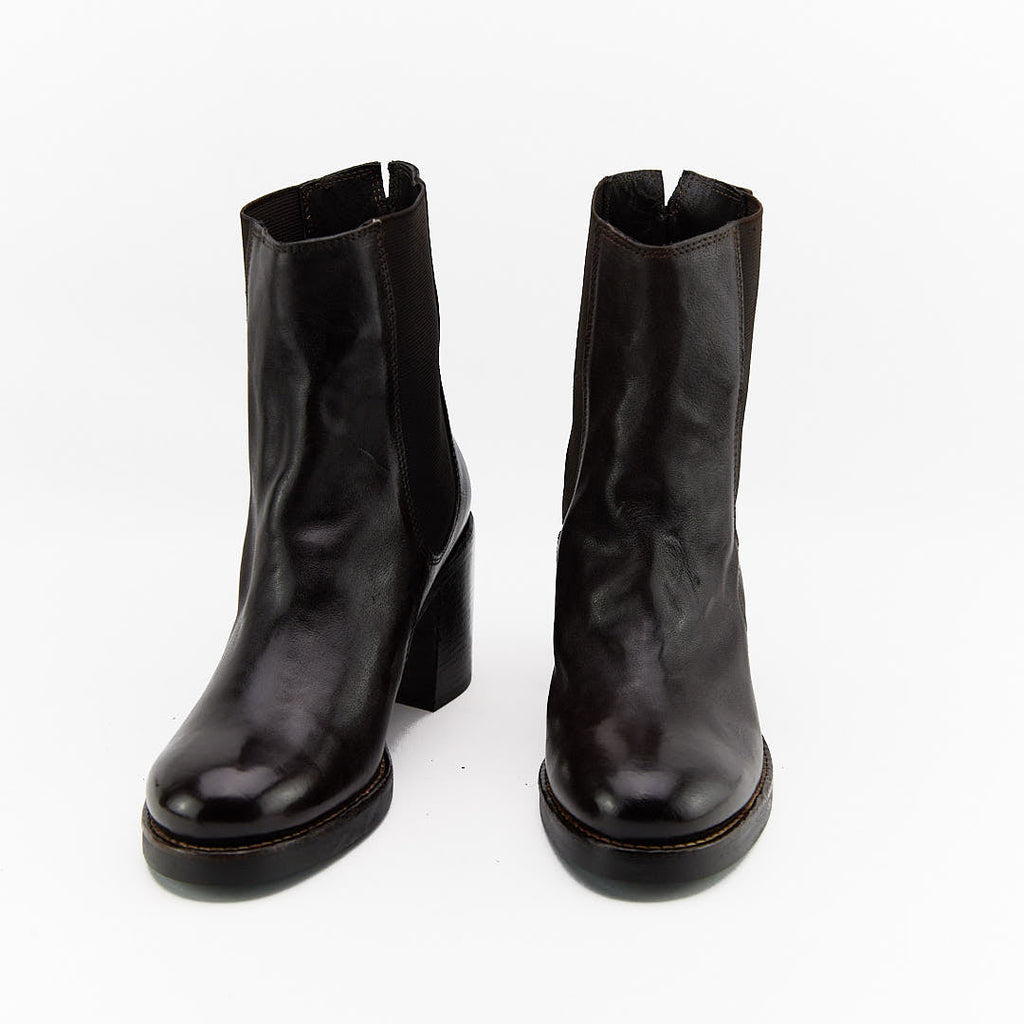 CINZEL TESTA DI MORO - Stivaletto Chelsea Donna in Pelle di Bufalo - HUNDRED100® - HUNDRED100