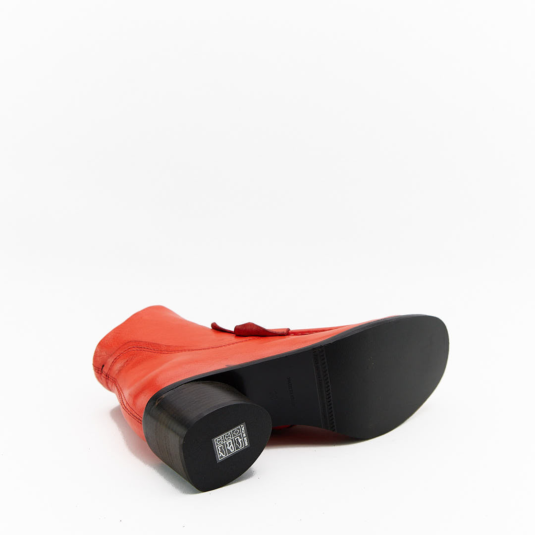 GEOMETRIC CORALLO - Stivaletto con Zip Donna in Pelle di Bufalo Tinto in Capo - HUNDRED100® - HUNDRED100