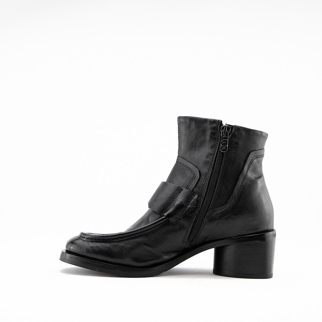 GEOMETRIC NERO- Stivaletto con Zip Donna in Pelle di Bufalo  - HUNDRED100® - HUNDRED100