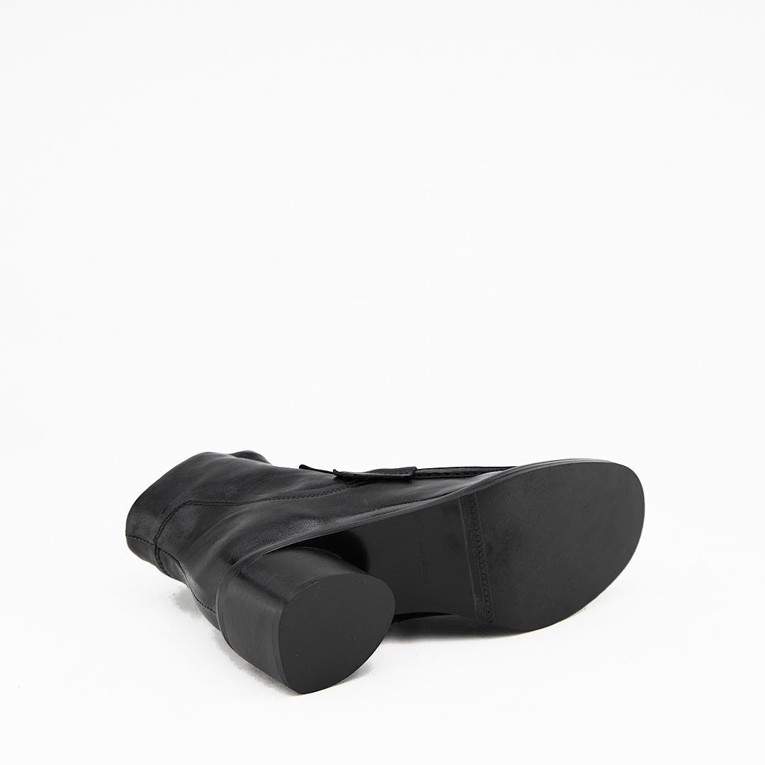 GEOMETRIC NERO- Stivaletto con Zip Donna in Pelle di Bufalo  - HUNDRED100® - HUNDRED100