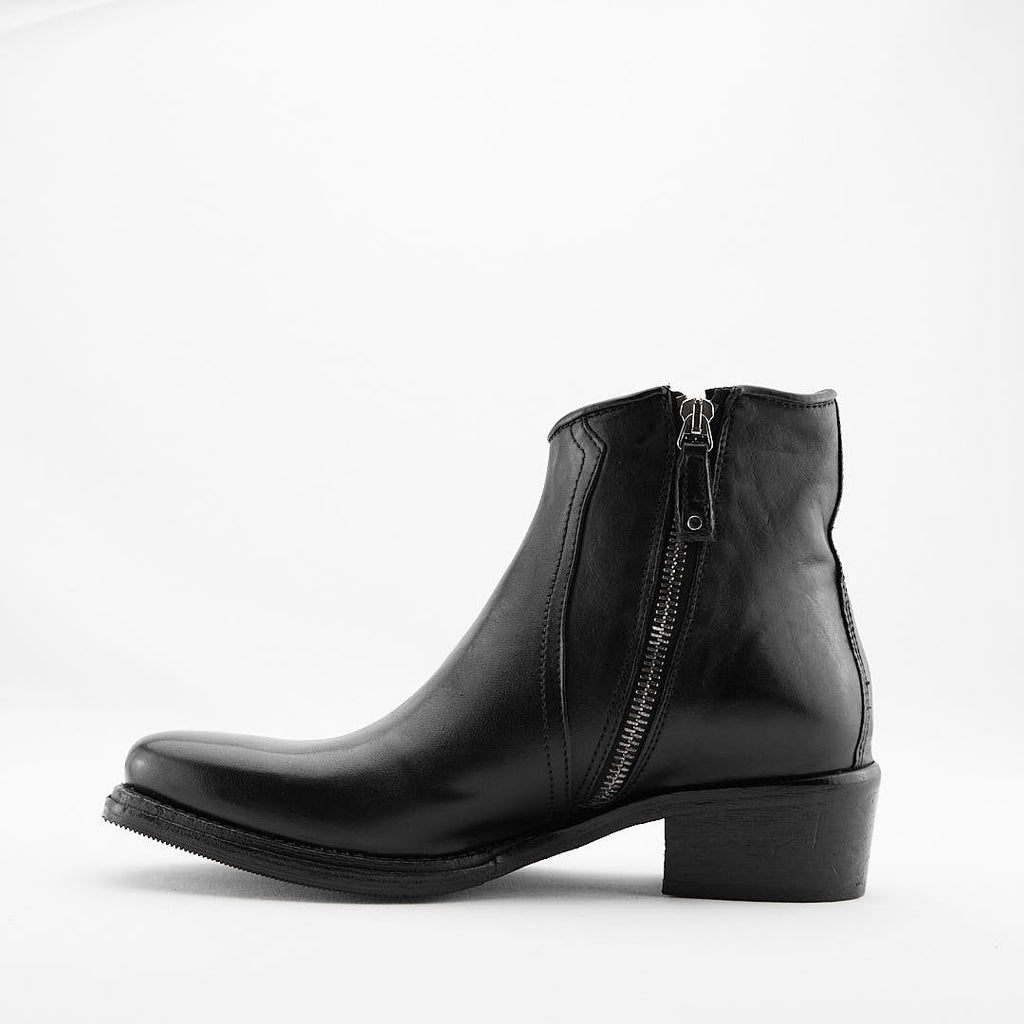 INDAM NERO - Stivaletto con Zip Donna in Vitello Vegetale - HUNDRED100® - HUNDRED100