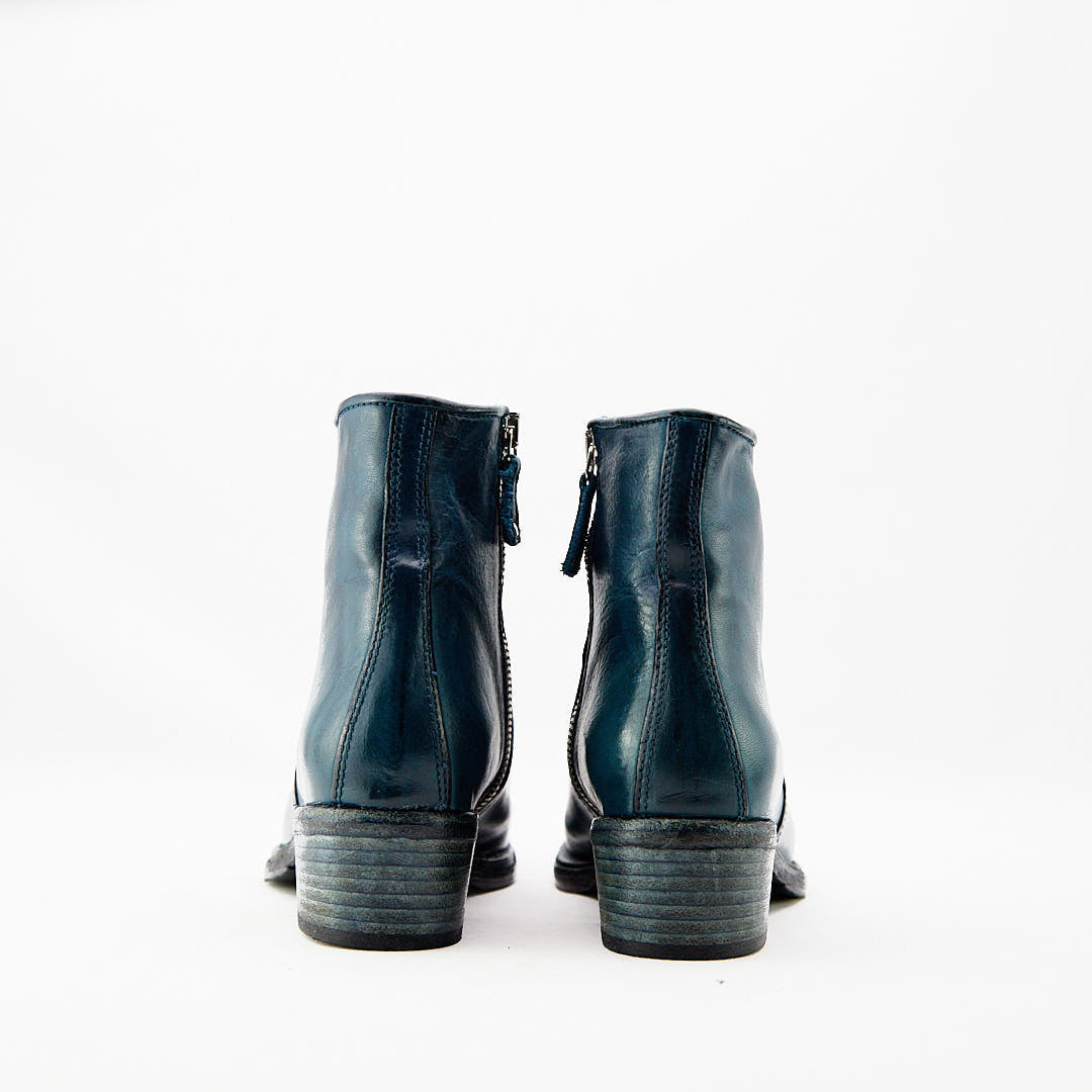 INDAM PETROLIO - Stivaletto con Zip Donna in Pelle di Vitello Vegetale - HUNDRED100® - HUNDRED100