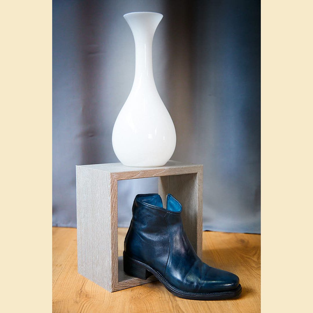 INDAM PETROLIO - Stivaletto con Zip Donna in Pelle di Vitello Vegetale - HUNDRED100® - HUNDRED100