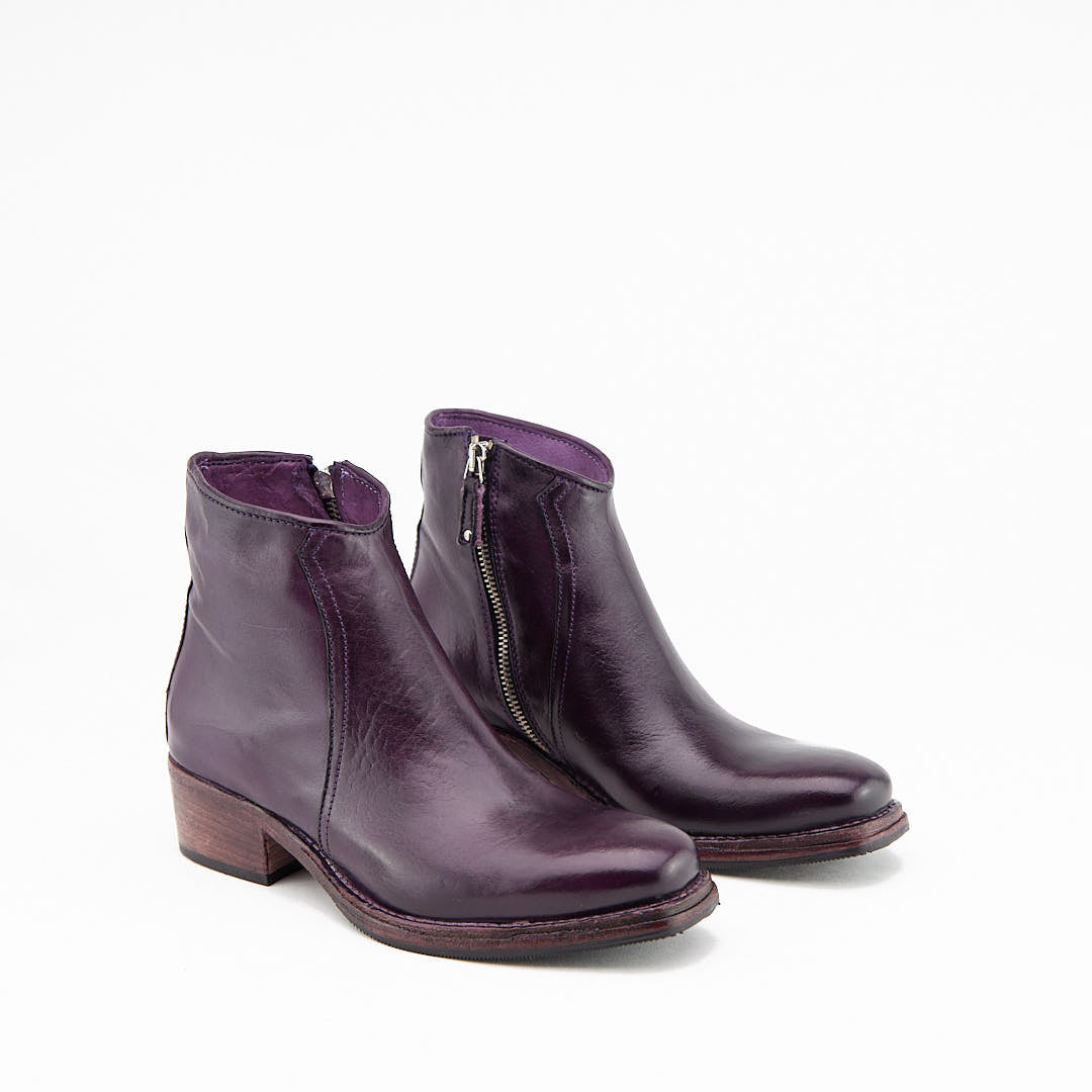 INDAM VIOLA - Stivaletto con Zip Donna in Vitello Vegetale - HUNDRED100® - HUNDRED100