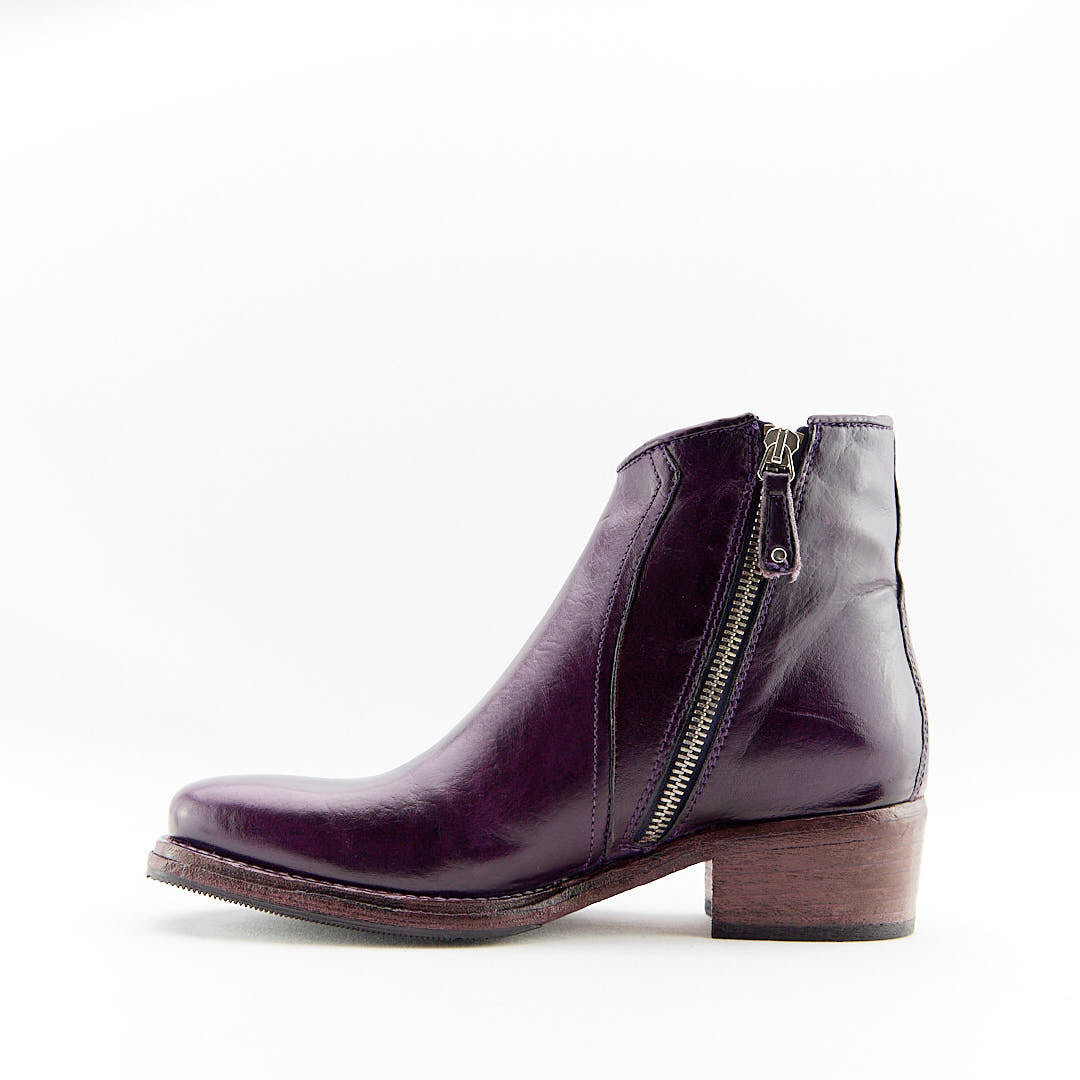 INDAM VIOLA - Stivaletto con Zip Donna in Vitello Vegetale - HUNDRED100® - HUNDRED100