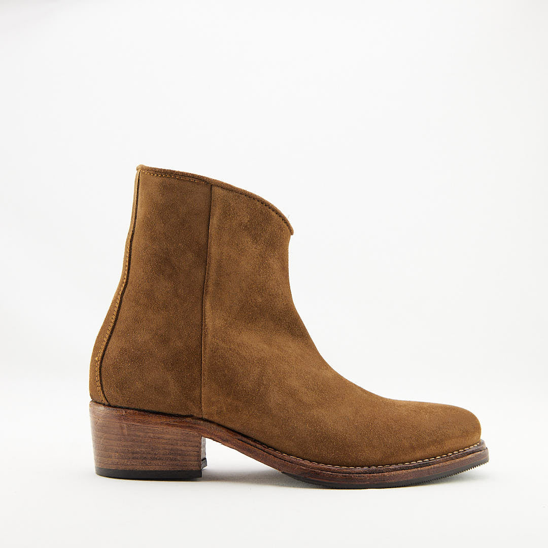 JOSEFIN TABACCO - Stivaletto con Zip Donna in Camoscio - HUNDRED100® - HUNDRED100