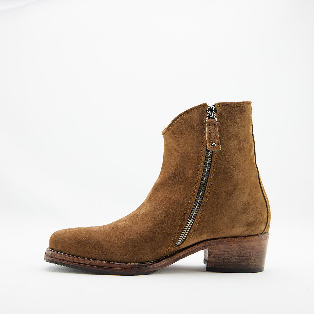 JOSEFIN TABACCO - Stivaletto con Zip Donna in Camoscio - HUNDRED100® - HUNDRED100