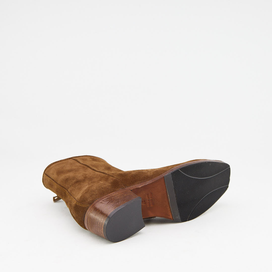 JOSEFIN TABACCO - Stivaletto con Zip Donna in Camoscio - HUNDRED100® - HUNDRED100