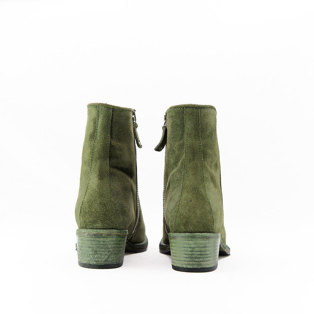 JOSEFIN VERDE - Stivaletto con Zip Donna in Camoscio - HUNDRED100® - HUNDRED100