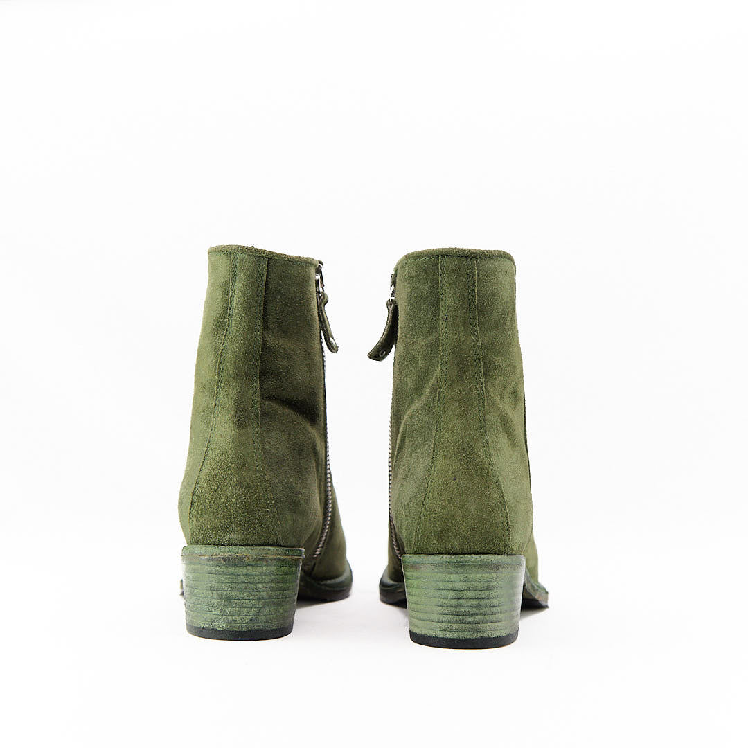 JOSEFIN VERDE - Stivaletto con Zip Donna in Camoscio - HUNDRED100® - HUNDRED100