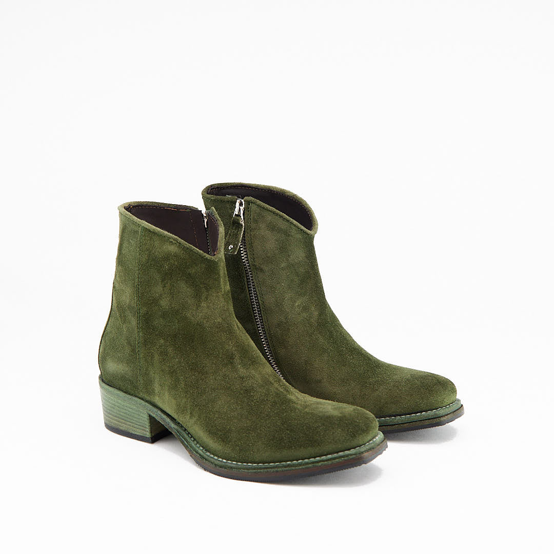 JOSEFIN VERDE - Stivaletto con Zip Donna in Camoscio - HUNDRED100® - HUNDRED100