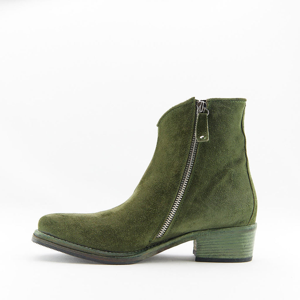 JOSEFIN VERDE - Stivaletto con Zip Donna in Camoscio - HUNDRED100® - HUNDRED100